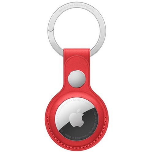 фото Брелок- подвеска для airtag leather key ring red apple
