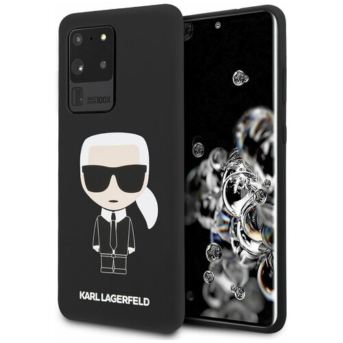 фото Чехол lagerfeld для galaxy s20 ultra liquid silicone iconic karl hard black karl lagerfeld