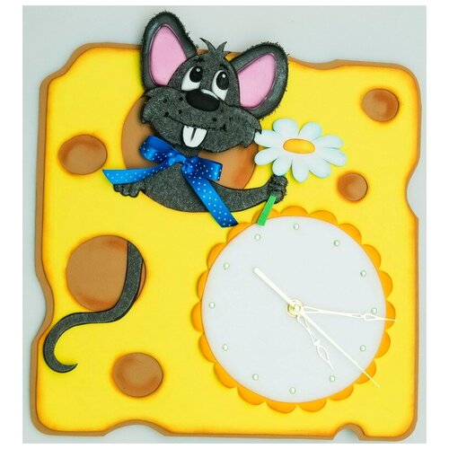 фото Часы из фоамирана "мышонок" набор для творчества волшебная мастерская