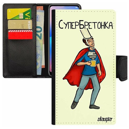 фото Чехол-книжка на телефон iphone se 2020, "супербретонка" герой шутка utaupia
