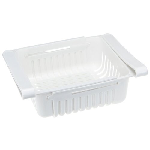 фото Органайзер для холодильника раздвижной белый (21*17*6,5 см) idea (м-пластика)