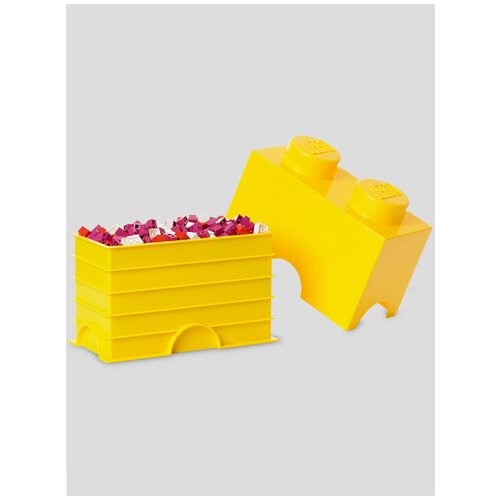 фото Ящик для хранения lego 2 storage brick желтый