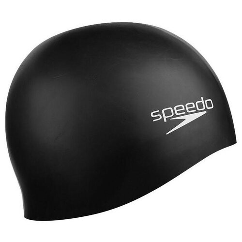 фото Шапочка для плавания speedo plain flat silicone cap, 8-709900001, черный, силикон