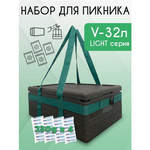 фото Набор для пикника 60 light x230х8 (термоконтейнер 60л, сумка-переноска, гелевый аккумулятор холода 230 г- 8 шт.) termobox.ru