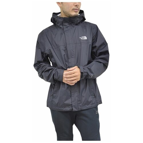 фото Куртка ветровка the north face m мужская черная с капюшоном на молнии venture 2 dryvent waterproof hooded rain jacket black white