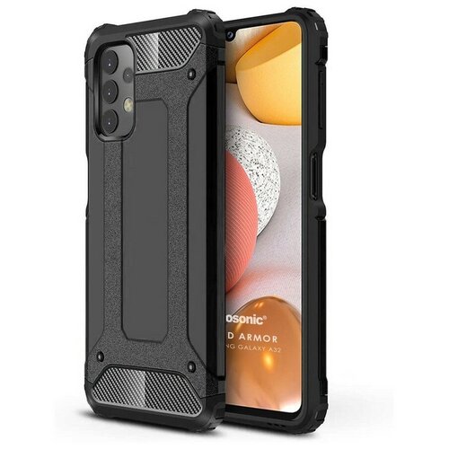 фото Противоударная накладка armor case для samsung a32 4g черный opt-mobile