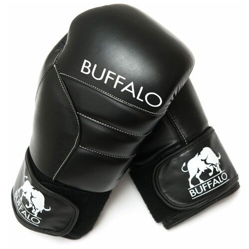фото Перчатки боксерские buffalo кожаные на липучке 14 oz black
