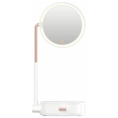 фото Зеркало для макияжа с подсветкой и ящиком для хранения baseus smart beauty series lighted makeup mirror with storage box white (dgzm-02)