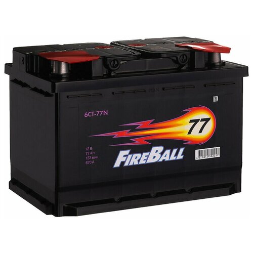 фото Автомобильный аккумулятор fireball 6ст-77n прямая полярность