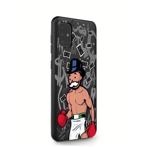 фото Черный силиконовый чехол musthavecase для samsung galaxy a51 monopoly boxing/ монополи боксер для самсунг галакси а51 противоударный