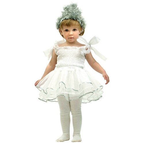 фото Карнавальный костюм для детей волшебный мир снежинка (с короной) детский, р. 28-36