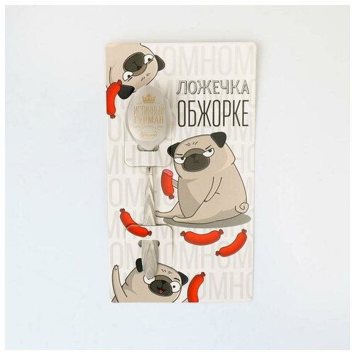фото Ложка подарочная на открытке "ложечка обжорка", 3 x 14 см семейные традиции