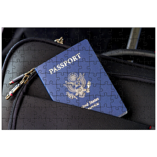 фото Магнитный пазл 27x18см."паспорт, флаг, путешествовать" на холодильник lotsprints