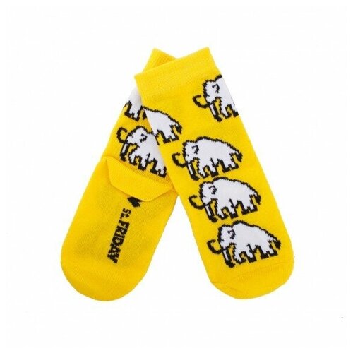 фото Носки детские st. friday socks "мамонтята", жёлтый, 14 (размер обуви 21-23)