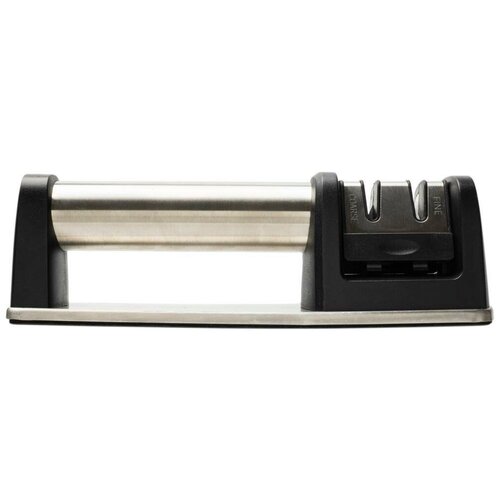 фото Точилка hrs sharpen steel для кухонных ножей двухэтапная (черный)