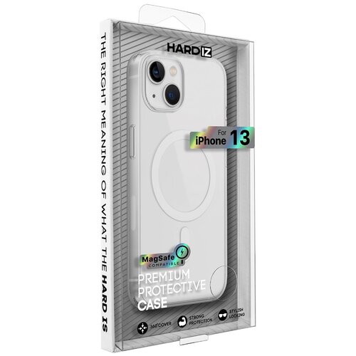 фото Защитная комбинированная панель hardiz hybrid magnet magsafe case for iphone 13 с магнитным кольцом прозрачный