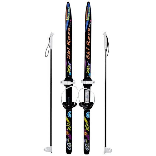 фото Цикл лыжи подростковые «ski race» с палками из стеклопластика, 150/110 см