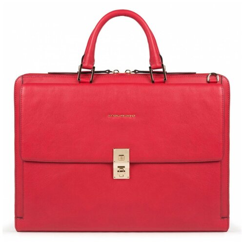 фото Женская кожаная деловая сумка piquadro ca5511df/r красный