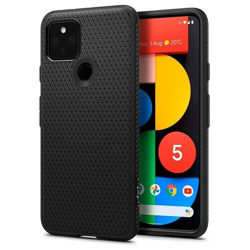 фото Чехол spigen case liquid air для google pixel 5, matte black