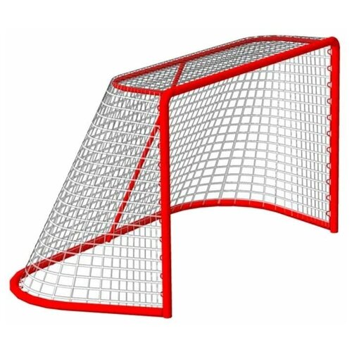 фото Сетка хоккей d-5,0мм, яч. 40*40 (1,25*1,85*1,30 м), белый, с повышенной светостабилизацией, zso