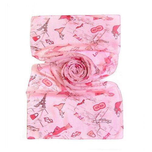 фото Модный розовый женский шарф 38511 roby foulards
