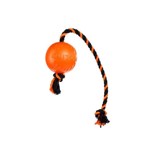 фото Doglike мяч с канатом средний (оранжевый) d-3925, 0,108 кг no