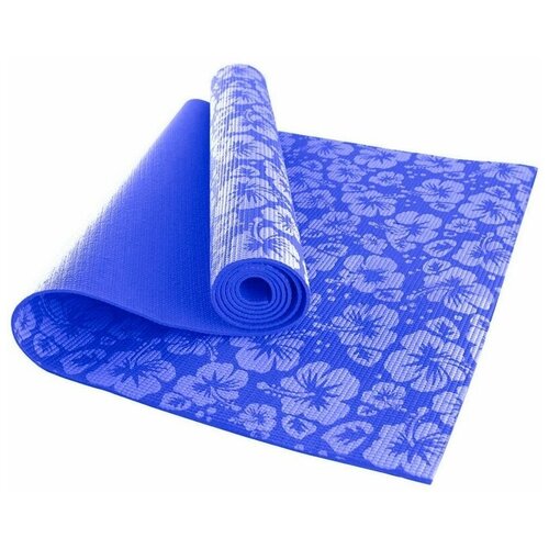 фото Универсальный коврик hkem113-06 синий для йоги, пилатеса, фитнеса и шейпинга, размер 173х61х0.4 см, материал эко пвх, полупрофессиональный, для начинающих hawk