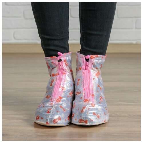 фото Чехлы для обуви «розовая нежность» размер m. надеваются на размеры обуви 30-32 mikimarket