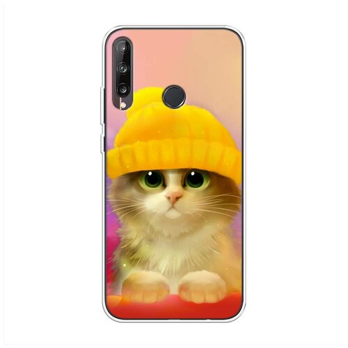 фото Силиконовый чехол "котенок в желтой шапке" на huawei p40 lite e / хуавей п40 лайт е case place