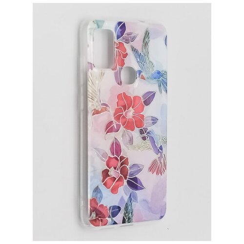 фото Накладка силиконовая flowers для samsung galaxy m51 вид10 ycase