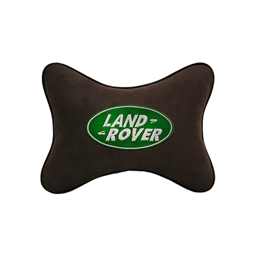 фото Подушка на подголовник алькантара coffee с логотипом автомобиля land rover vital technologies
