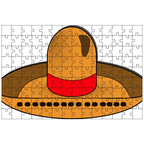 фото Магнитный пазл 27x18см."сомбреро, мексиканец, шапка" на холодильник lotsprints