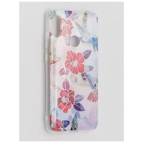 фото Накладка силиконовая flowers для huawei y6 2019/honor 8a вид10 ycase