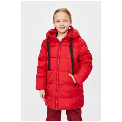 фото Куртка (эко пух) baon куртка (эко пух) для девочки baon, размер: 128, красный