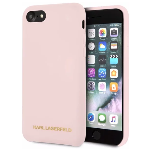 фото Чехол cg mobile karl lagerfeld silicone collection gold logo hard для iphone 7/8/se 2020, цвет светло-розовый (klhci8sllpg) klhci8sllpg