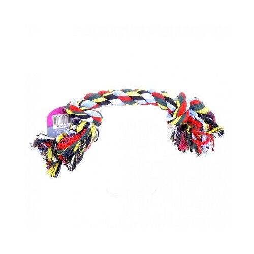 фото Papillon игрушка для собак веревка с 2 узлами, хлопок, 38см (flossy toy 2 knots) 140743, 0,180 кг noname