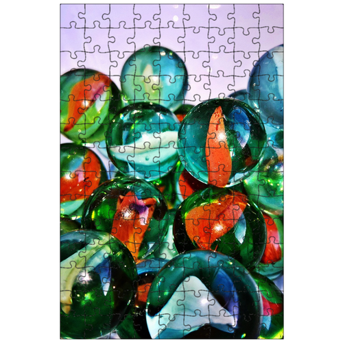фото Магнитный пазл 27x18см."стеклянные, шарики, декор" на холодильник lotsprints