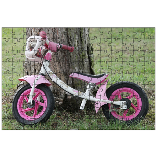 фото Магнитный пазл 27x18см."колесо, игрушка, розовый" на холодильник lotsprints