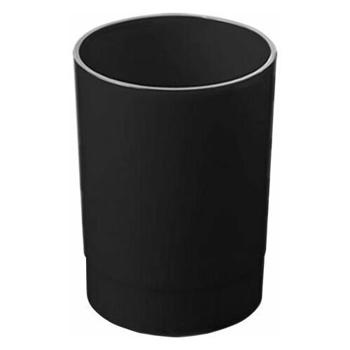 фото Подставка-органайзер стамм (стакан для ручек), 70х70х90 мм, черный, оф777