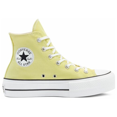 фото Кеды женские converse chuck taylor all star color platform 570433 высокие желтые (40)