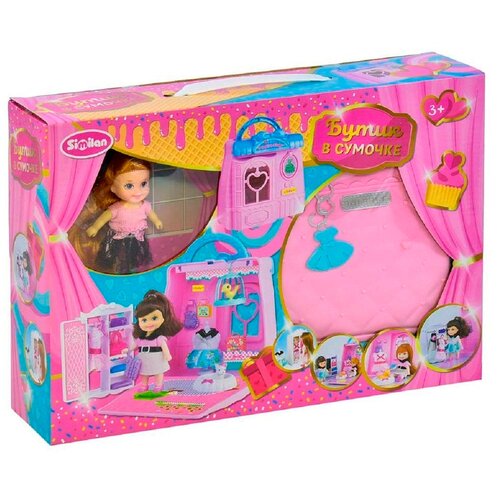 фото Junfa toys домик-сумка бутик в сумочке ql052-2, розовый
