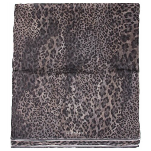 фото Модный шарф с леопардовой расцветкой в серых тонах leonard 65260