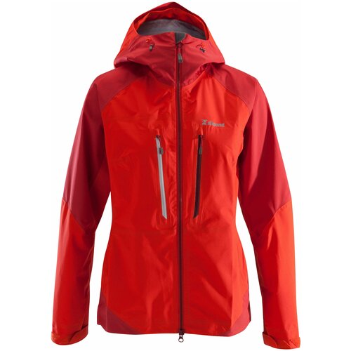 фото Куртка женская для альпинизма водонепроницаемая – alpinism light, размер: l, цвет: маковый/темно-вишневый simond х decathlon