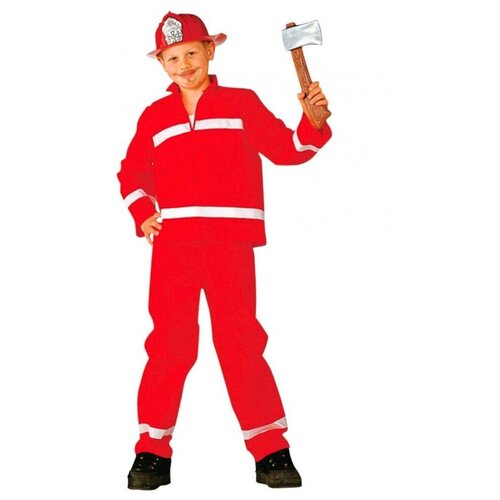 фото Детский красный костюм пожарного (5071), 104 см. rubie's