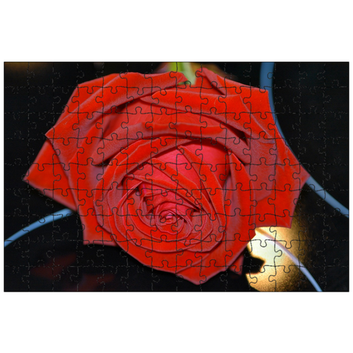 фото Магнитный пазл 27x18см."роза, зеркала, ночь" на холодильник lotsprints