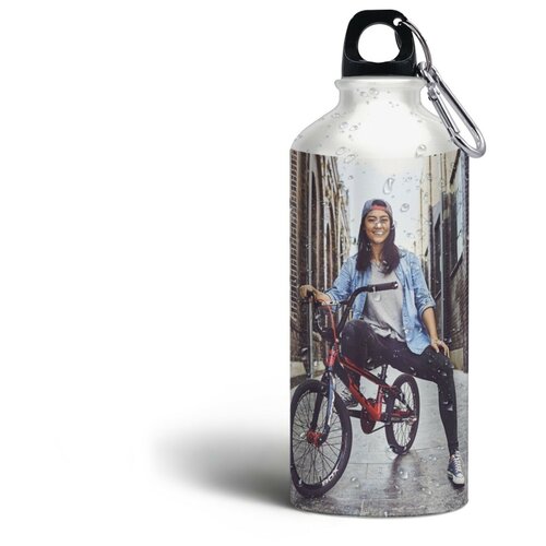 фото Бутылка спортивная/туристическая фляга спорт bmx велосипед девушка - 278 brutbottle