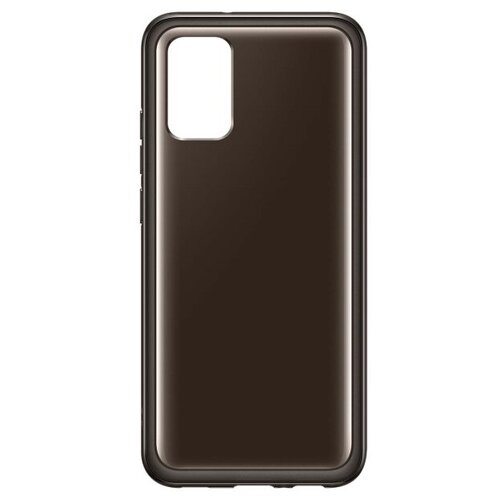 фото Накладка силикон soft clear cover для samsung galaxy a03s черная (ef-qa037tbegru)