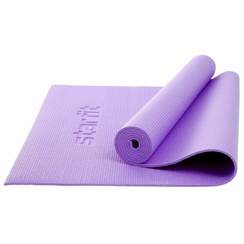 фото Коврик для йоги и фитнеса core fm-104 183x61, pvc, фиолетовый пастель, 0,8 см starfit