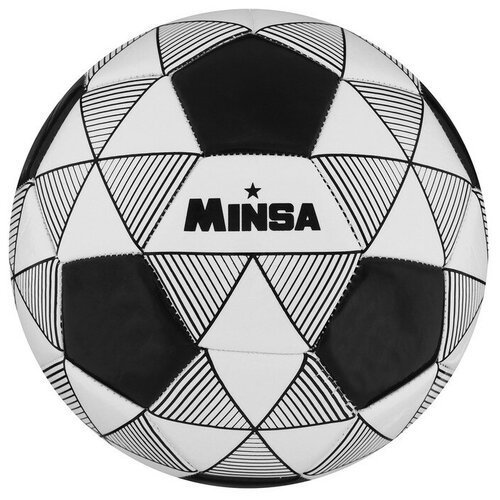 фото Мяч футбольный minsa, pu, машинная сшивка, 32 панели, размер 5, 370 г