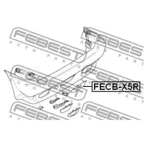 фото Febest fecbx5r заглушка буксировочного крюка заднего бампера